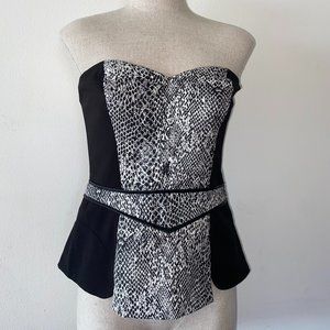 Guess Snakeskin Corset Top